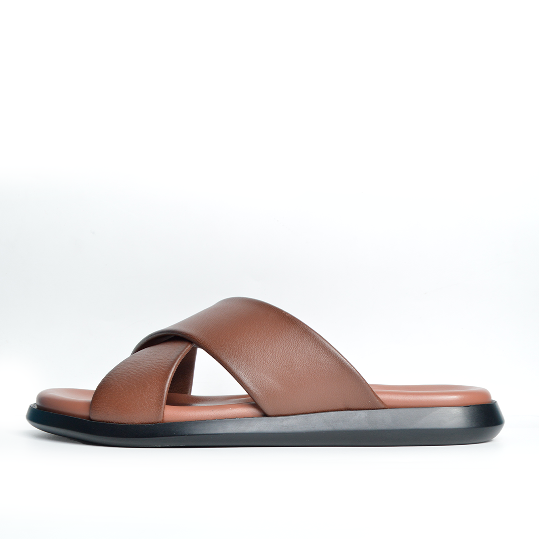 Sandale En Cuir Evo Rf 0011 Tabac