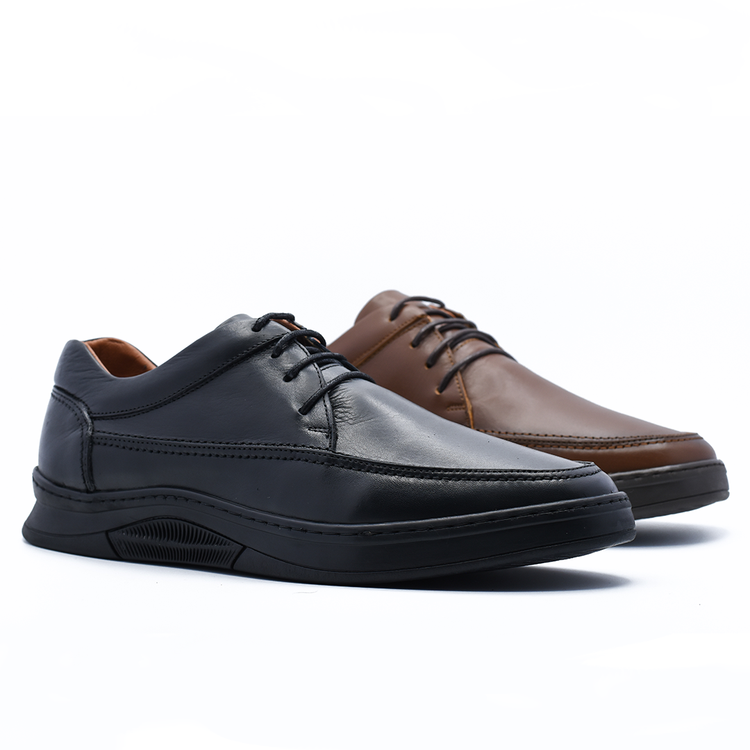 BASKETS EN CUIR MARRON RF795