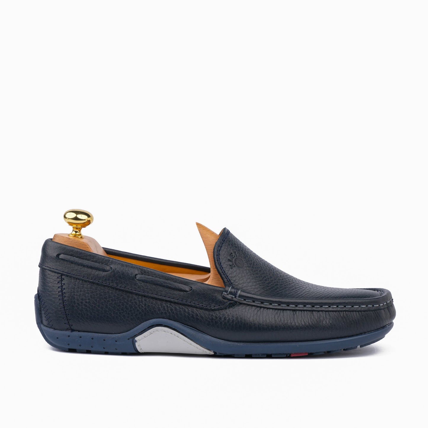 Grand Seigneur BMN Mocassin En Cuir bleu