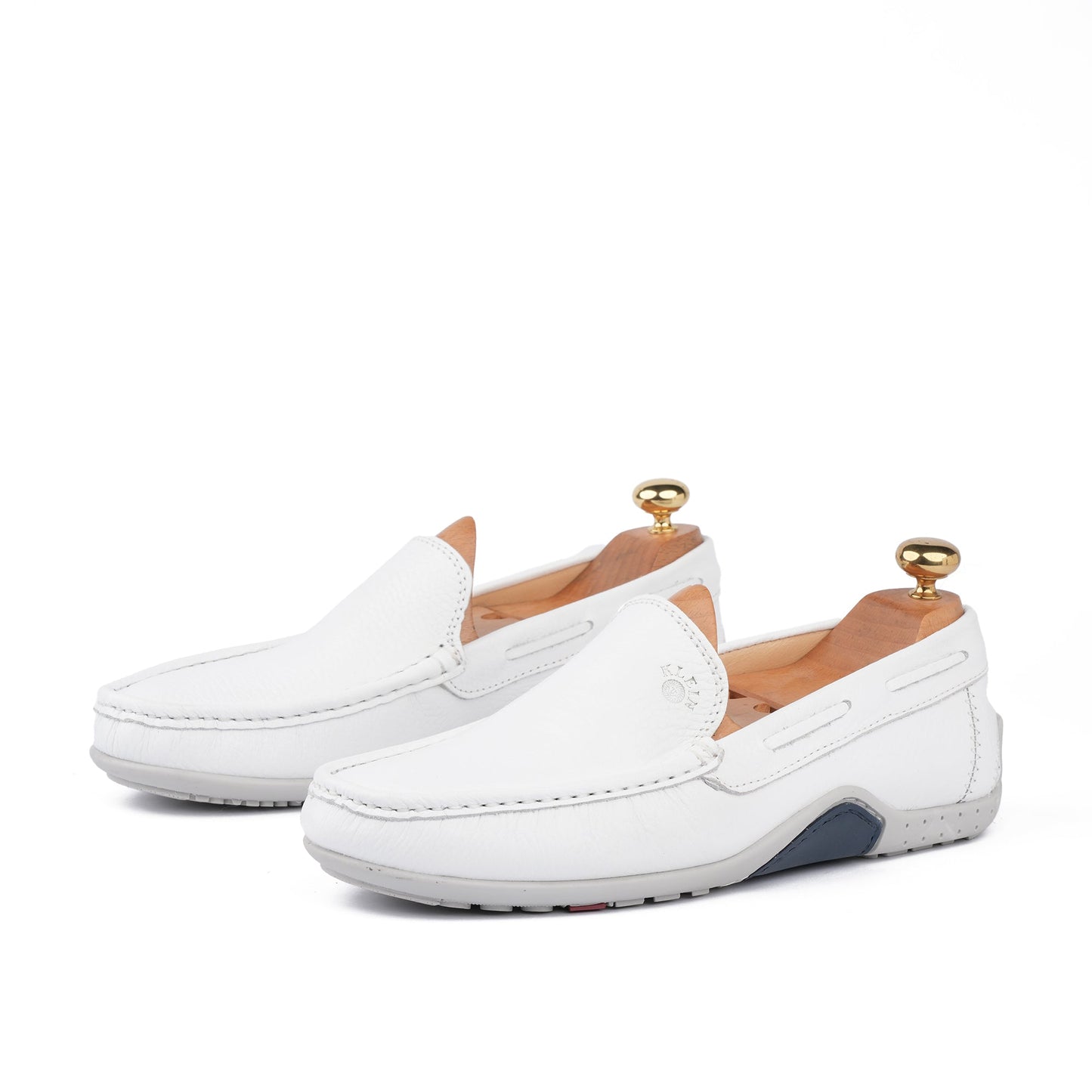 Grand Seigneur BMN Mocassin En Cuir blanc