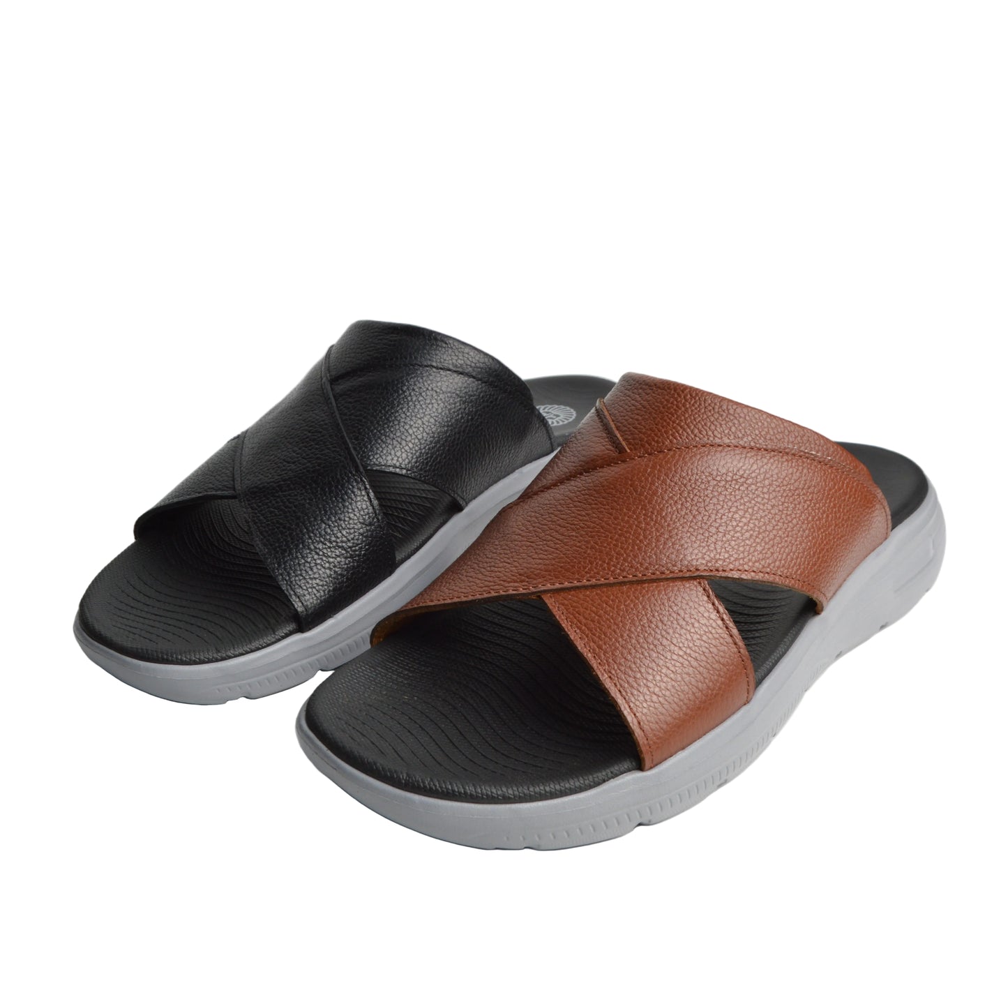 Sandale En Cuir Rf202 Tabac Eva