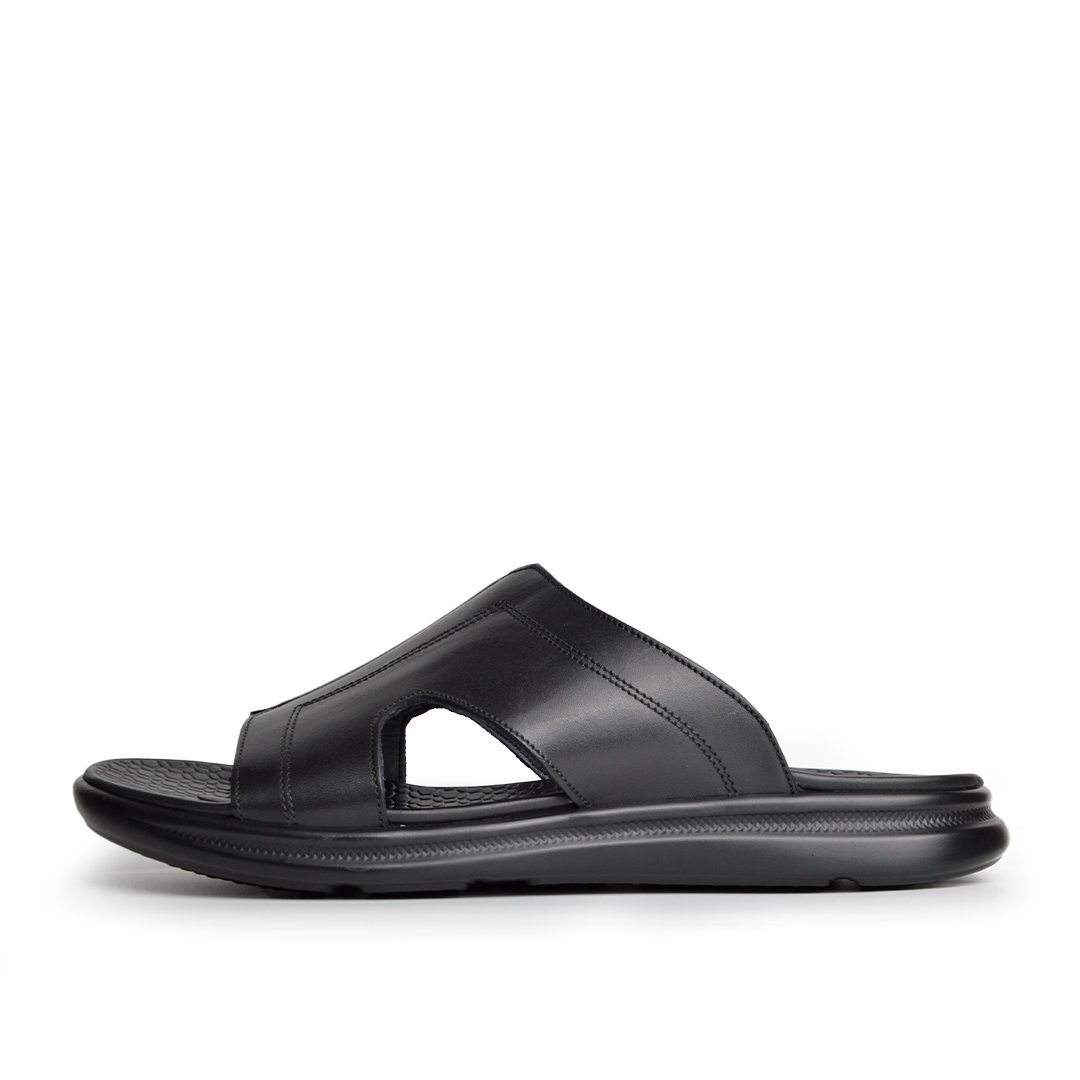 Sandale En Cuir Rf 0215 Noir