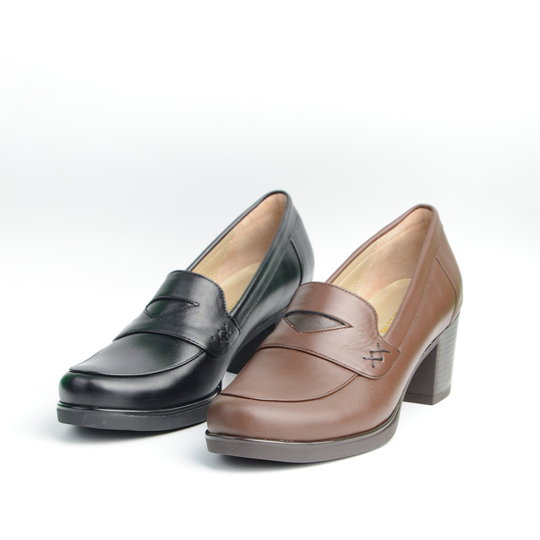 CHAUSSURES VELORIA EN CUIR NOIR