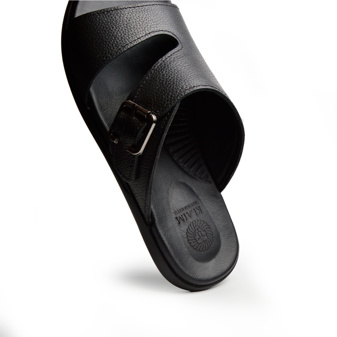 Sandale En Cuir  Rf 209 Noir
