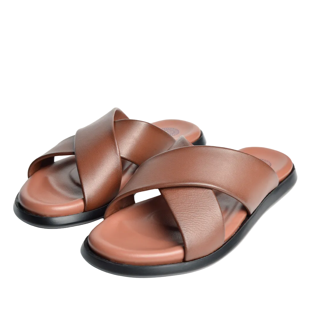 Sandale En Cuir Evo Rf 0011 Tabac