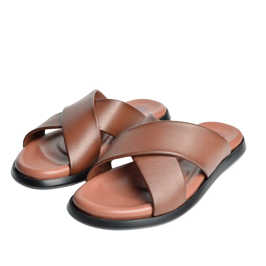 Sandale En Cuir Evo Rf 0011 Tabac