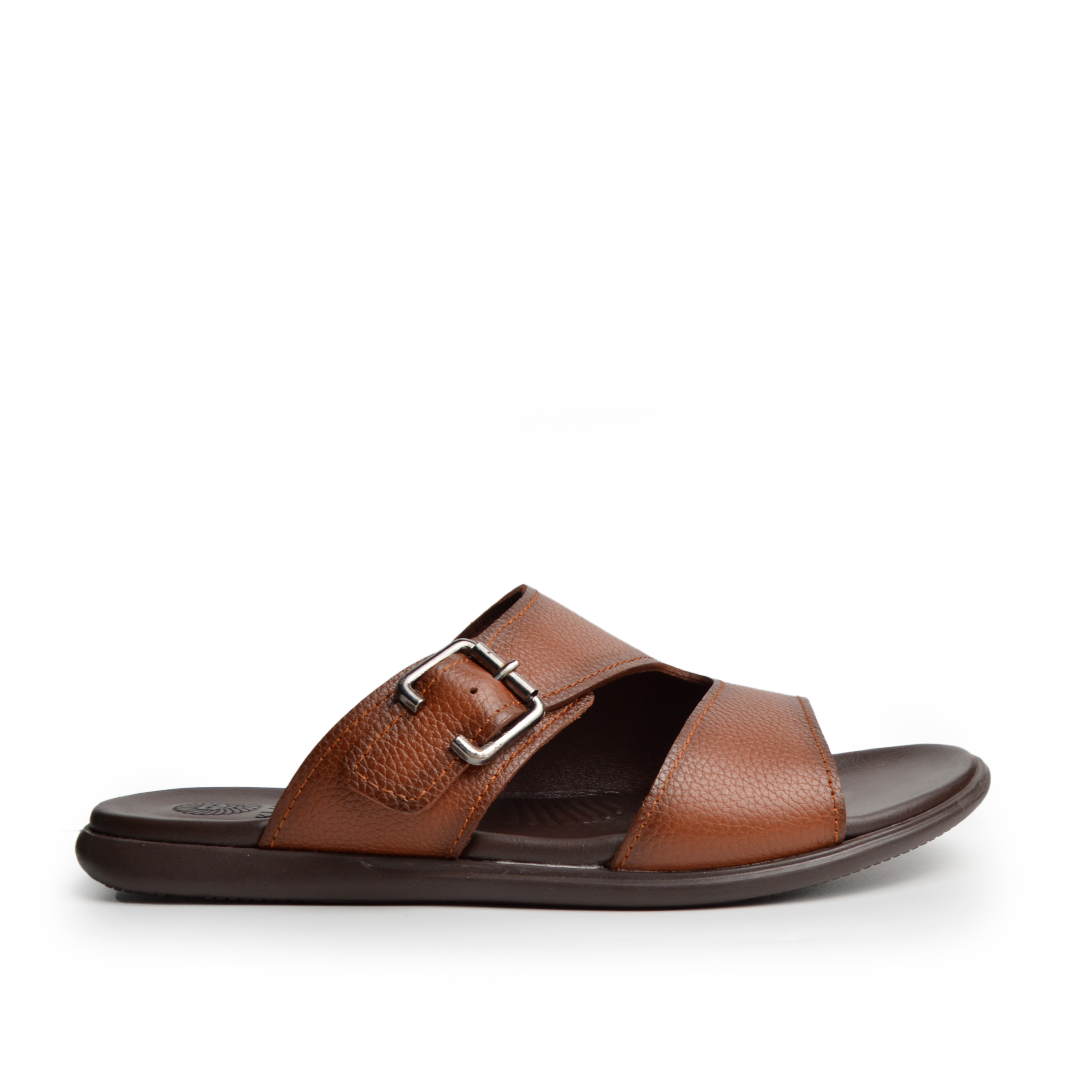 Sandale En Cuir  Rf 209 Tabac