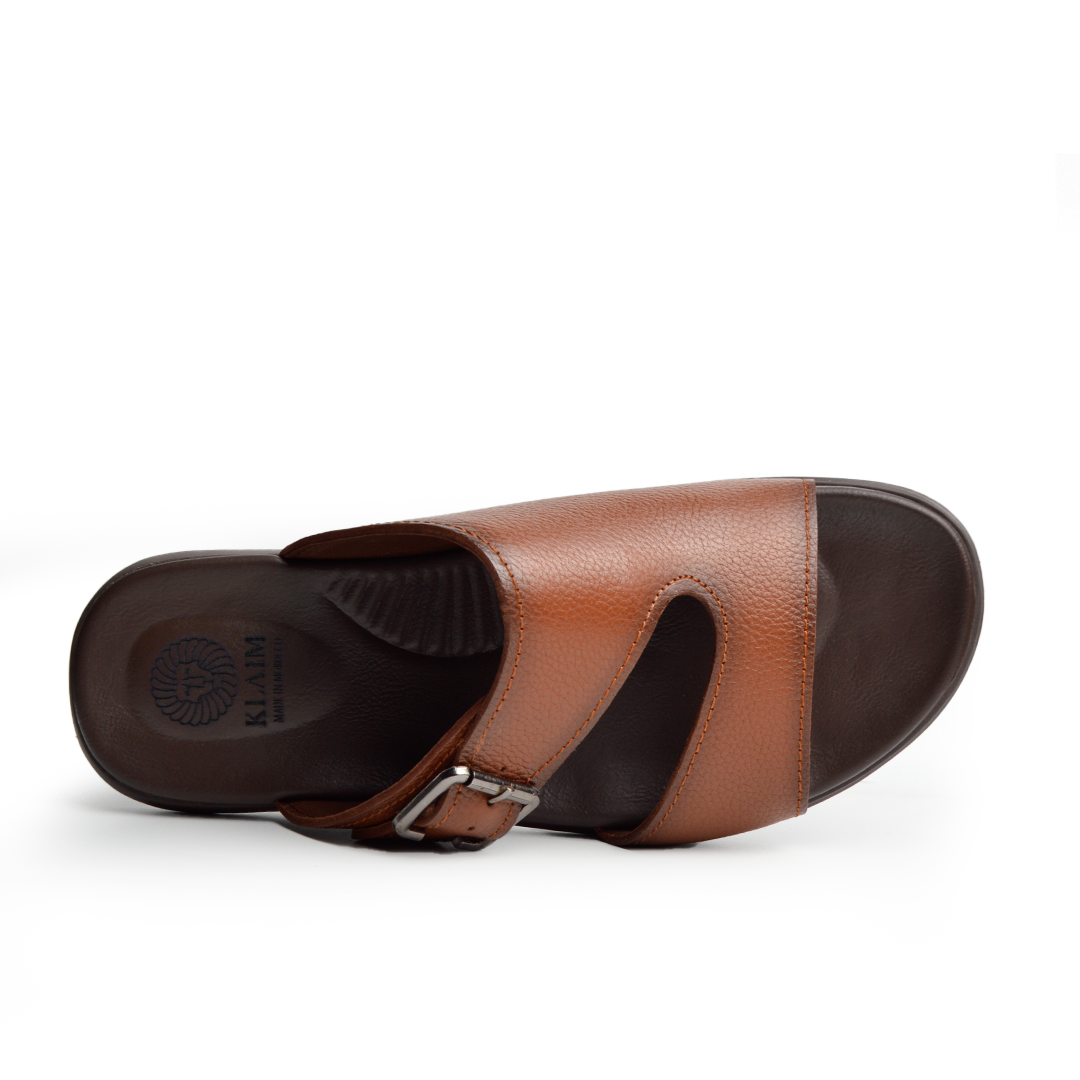 Sandale En Cuir  Rf 209 Tabac
