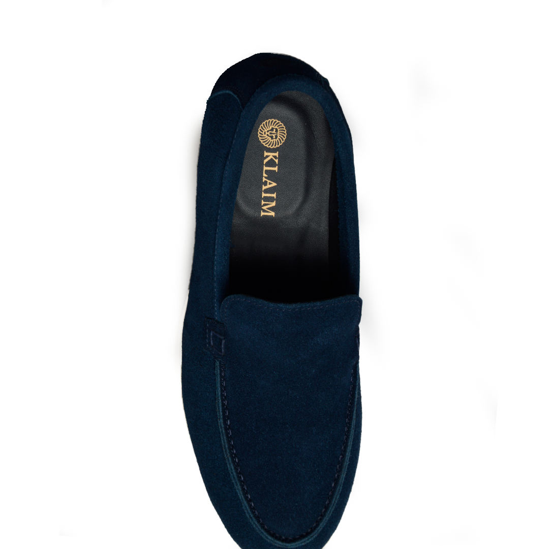 Ballerine daim Confort Bleu marine