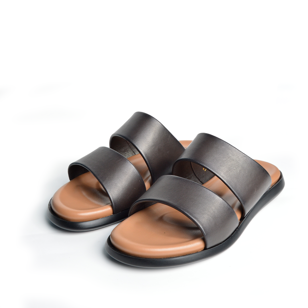 Sandale En Cuir  Rf 0012 Marron