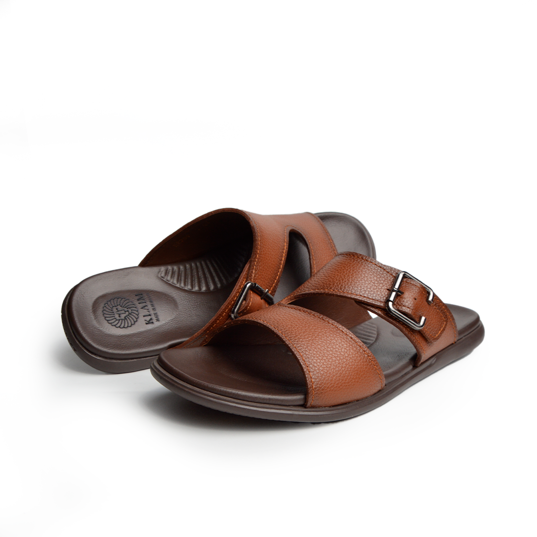 Sandale En Cuir  Rf 209 Tabac