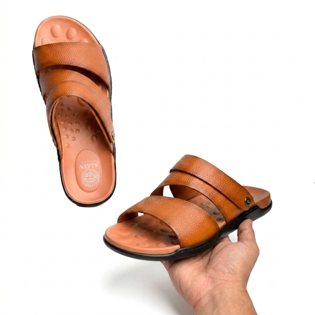 Sandale 103S En Cuir Tabac