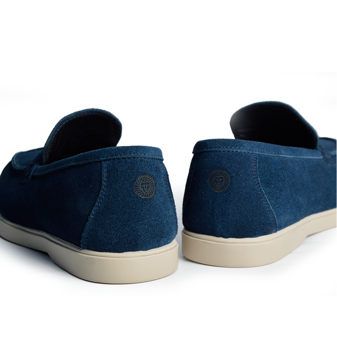 Ballerine daim Confort Bleu marine