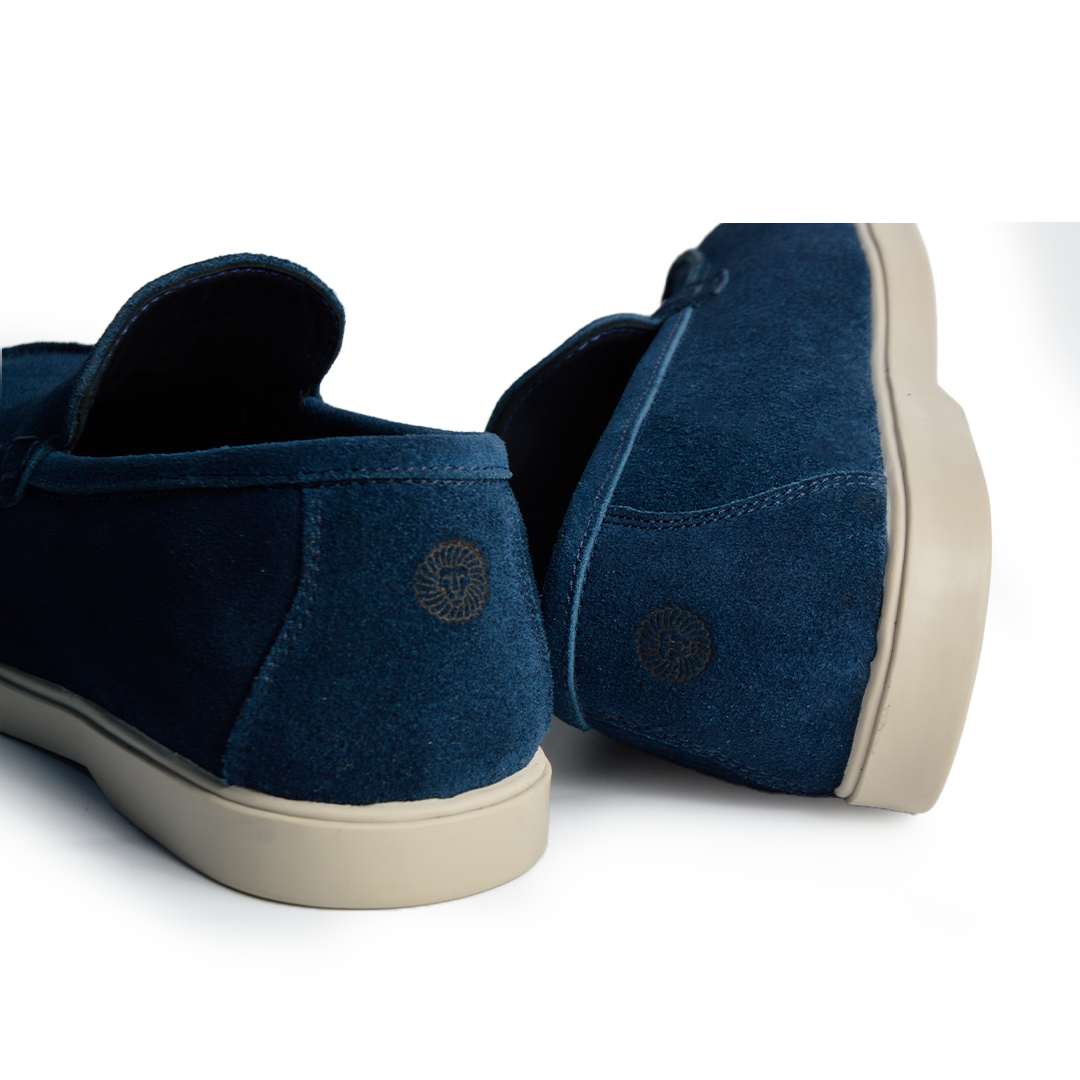 Ballerine daim Confort Bleu marine