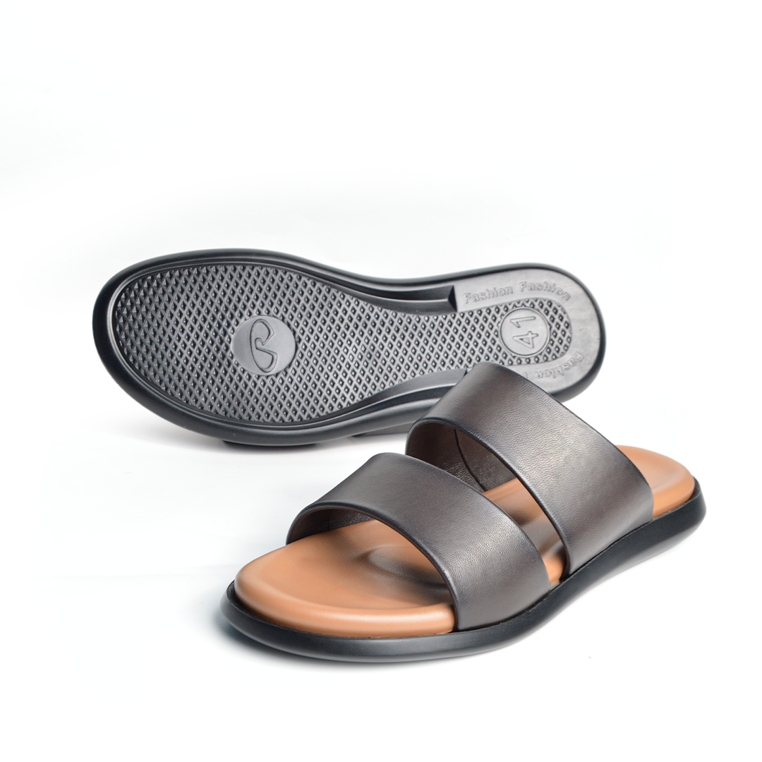 Sandale En Cuir  Rf 0012 Marron