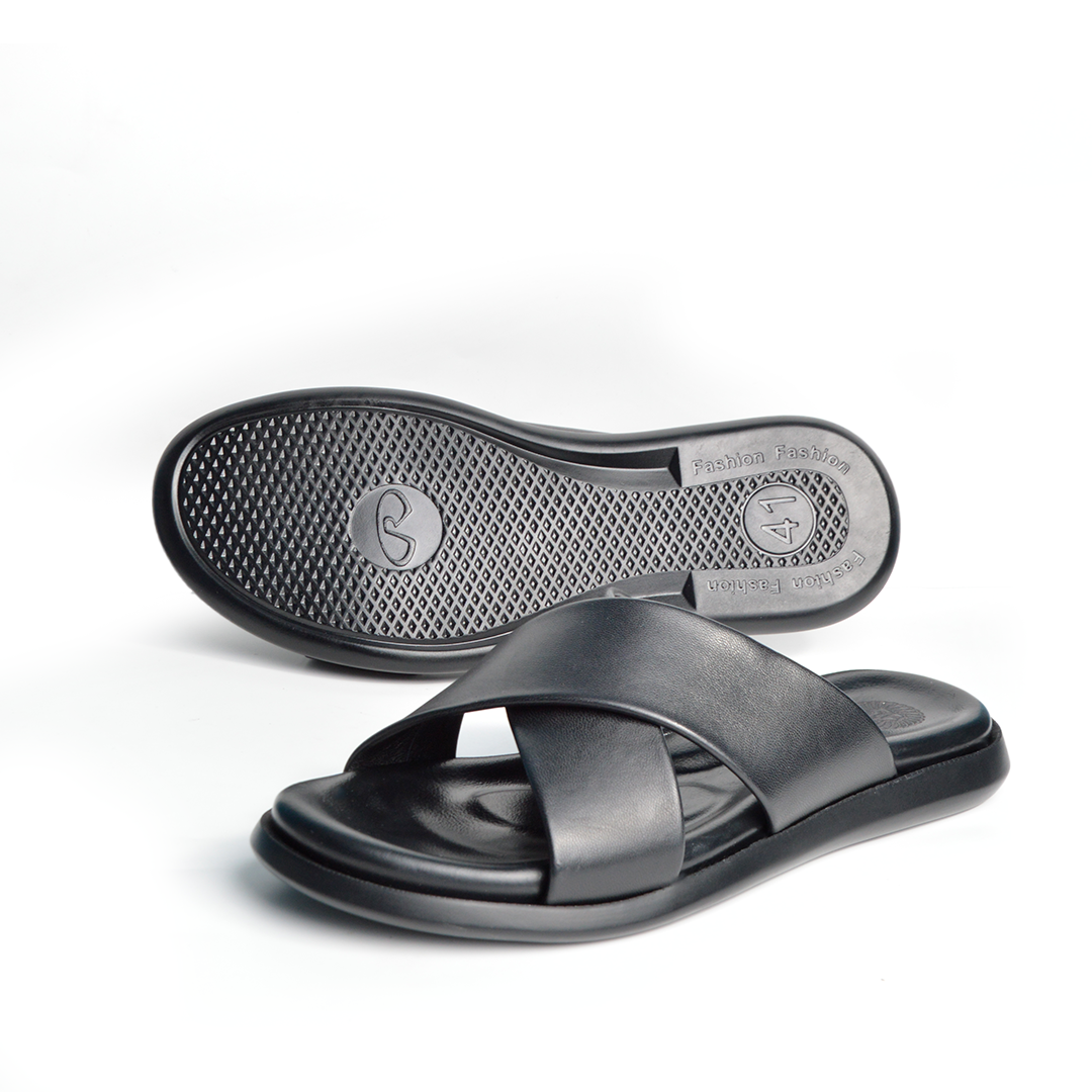 Sandale En Cuir Evo Rf 0011 Noir