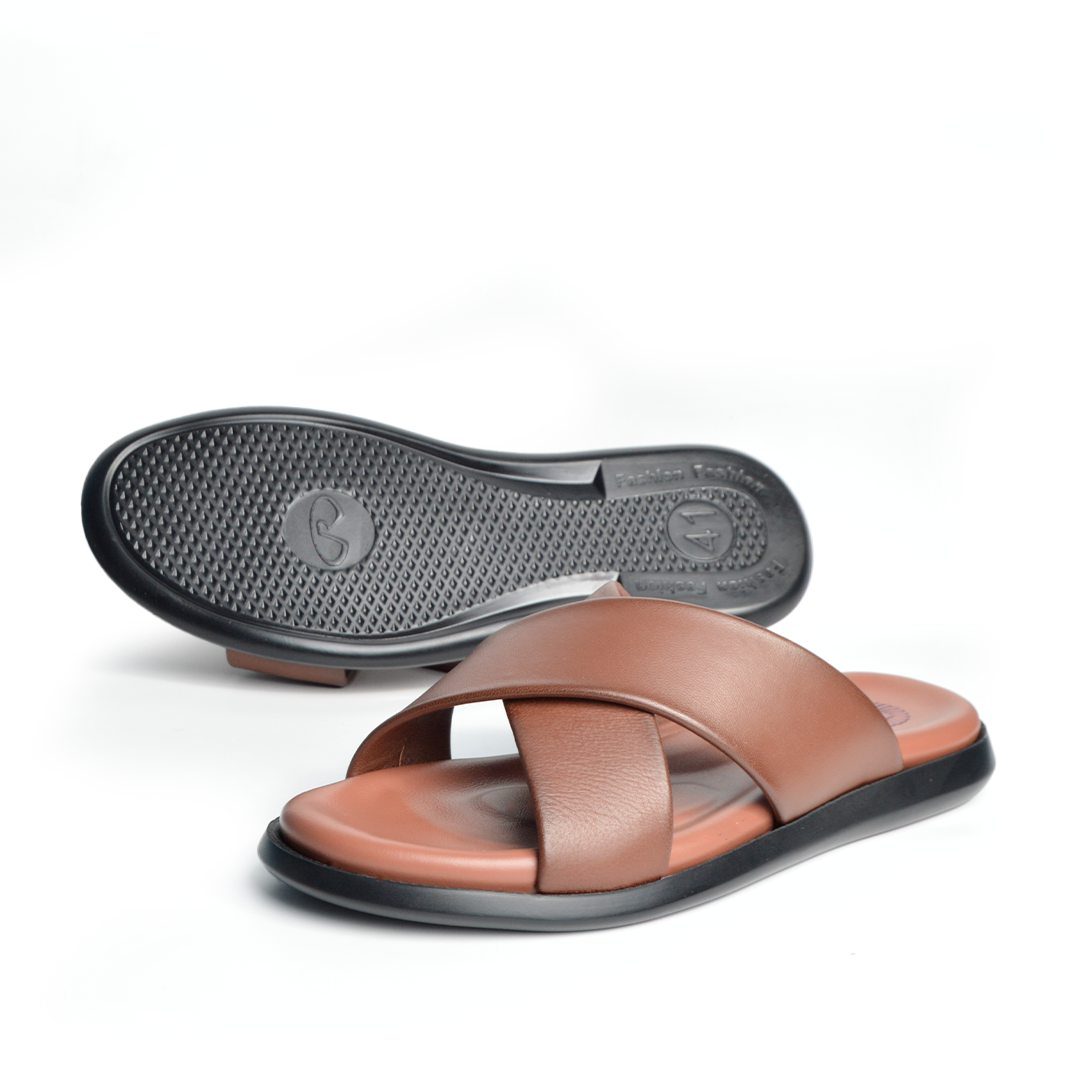 Sandale En Cuir Evo Rf 0011 Tabac