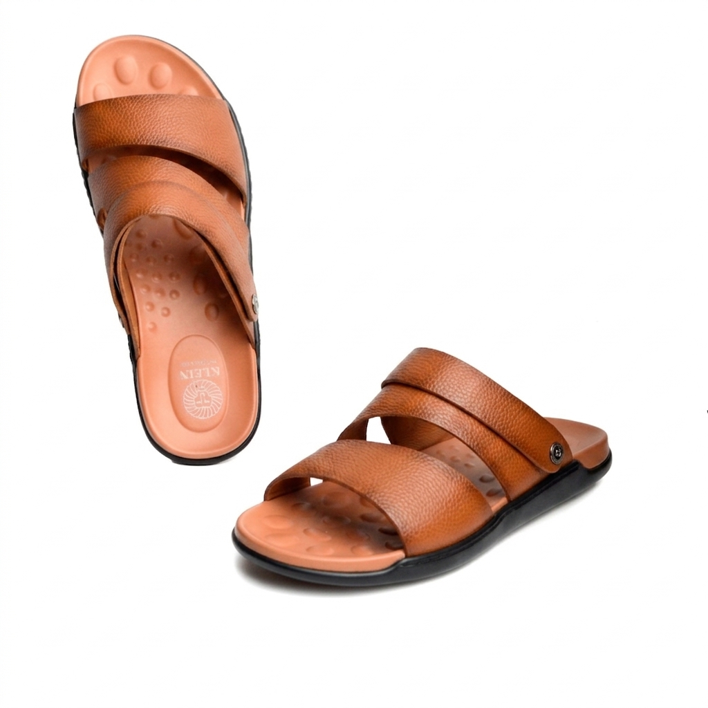 Sandale 103S En Cuir Tabac