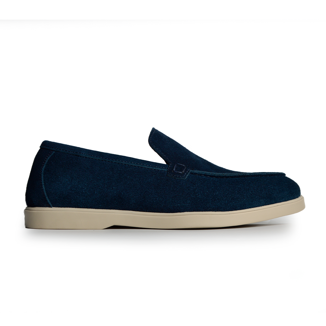 Ballerine daim Confort Bleu marine
