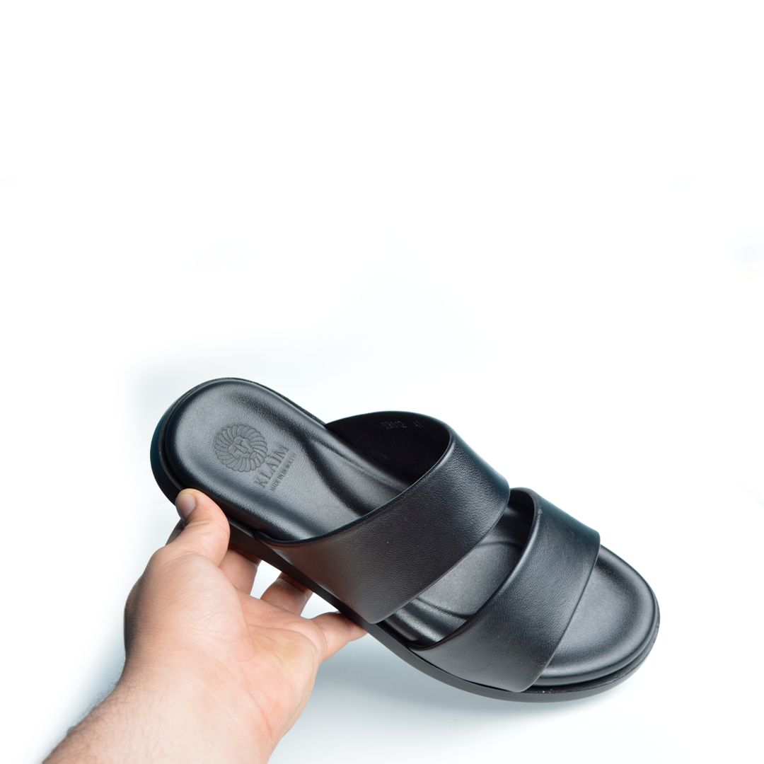 Sandale En Cuir  Rf 0012 Noir