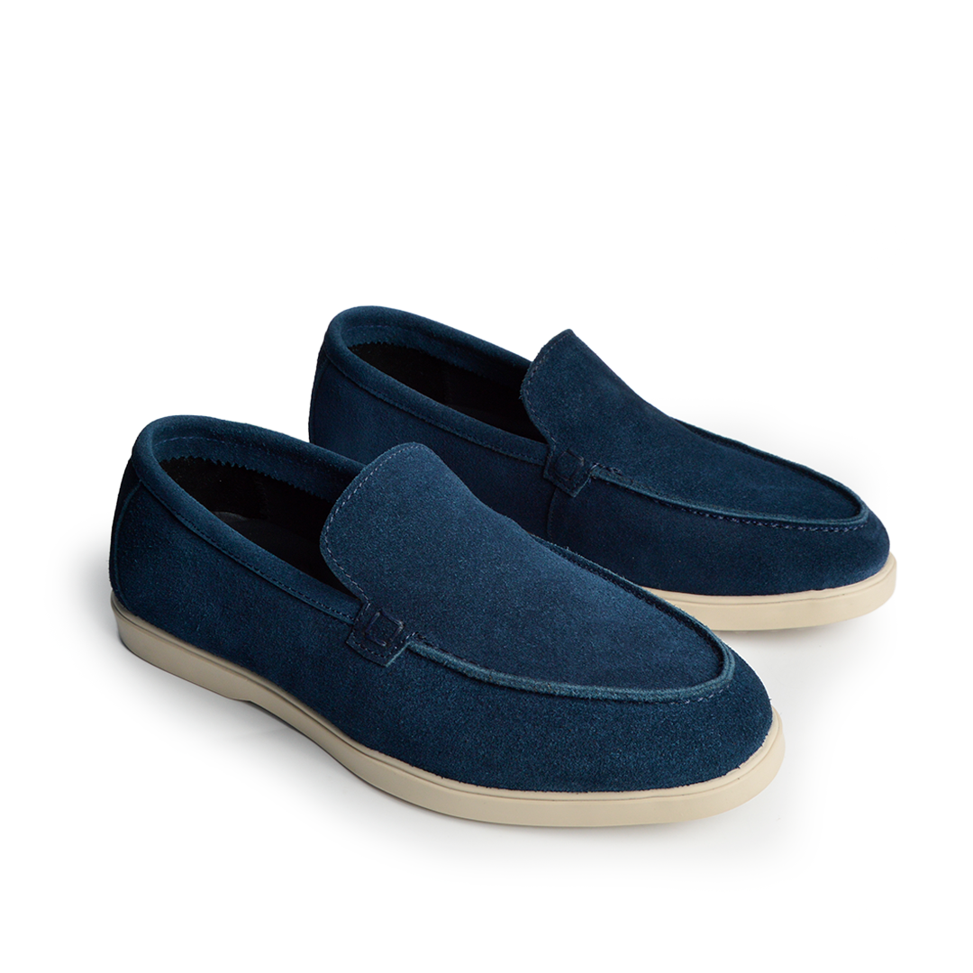 Ballerine daim Confort Bleu marine