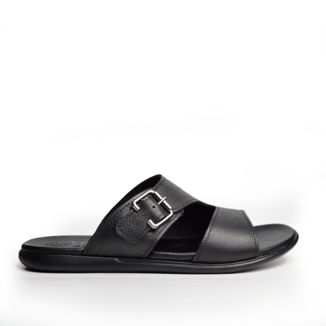 Sandale En Cuir  Rf 209 Noir