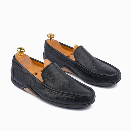 Grand Seigneur BMN Mocassin En Cuir noir