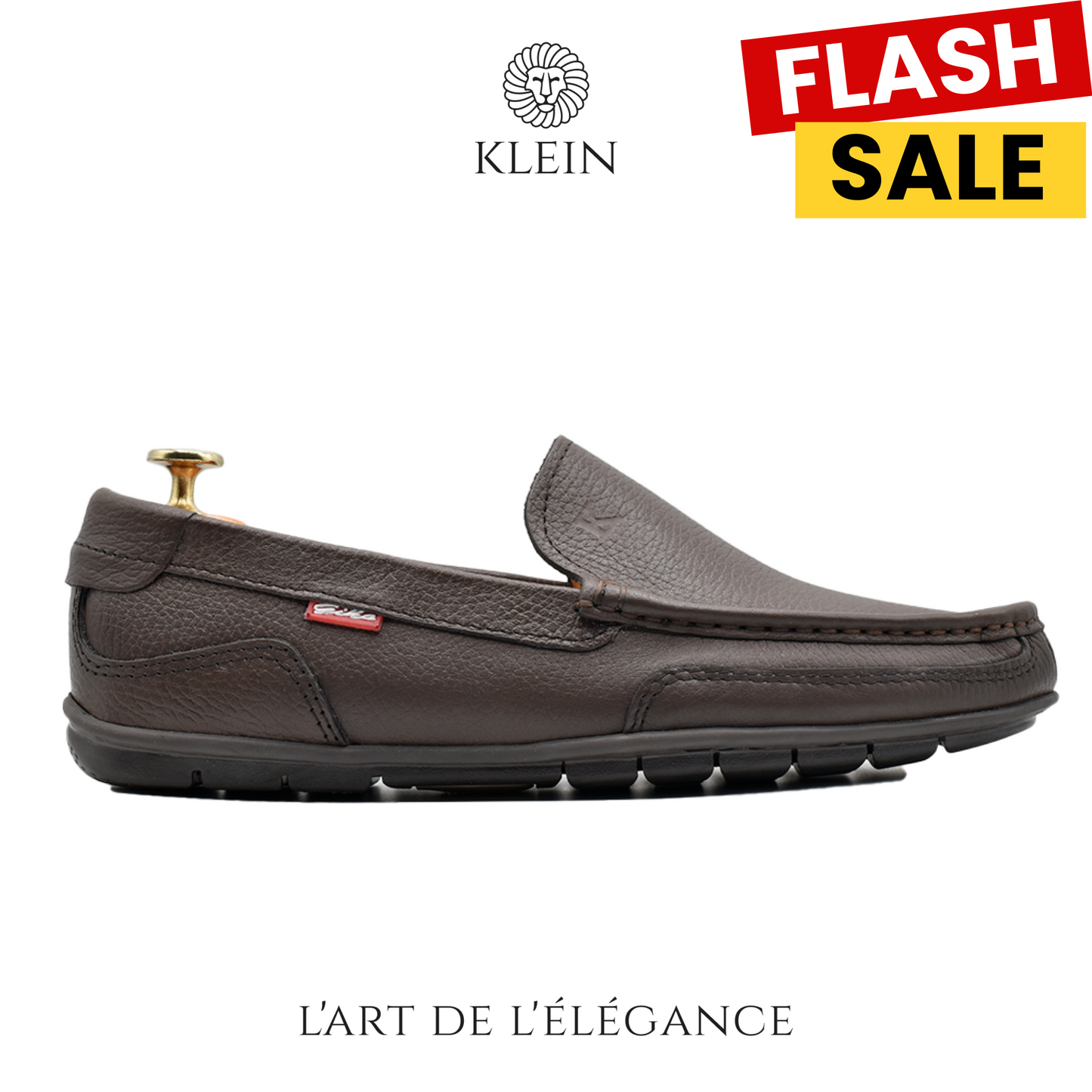 MOCASSIN MONACO MARRON EN CUIR