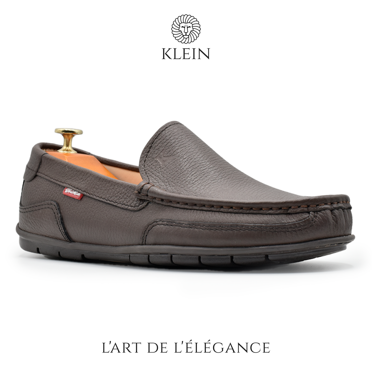 MOCASSIN MONACO MARRON EN CUIR