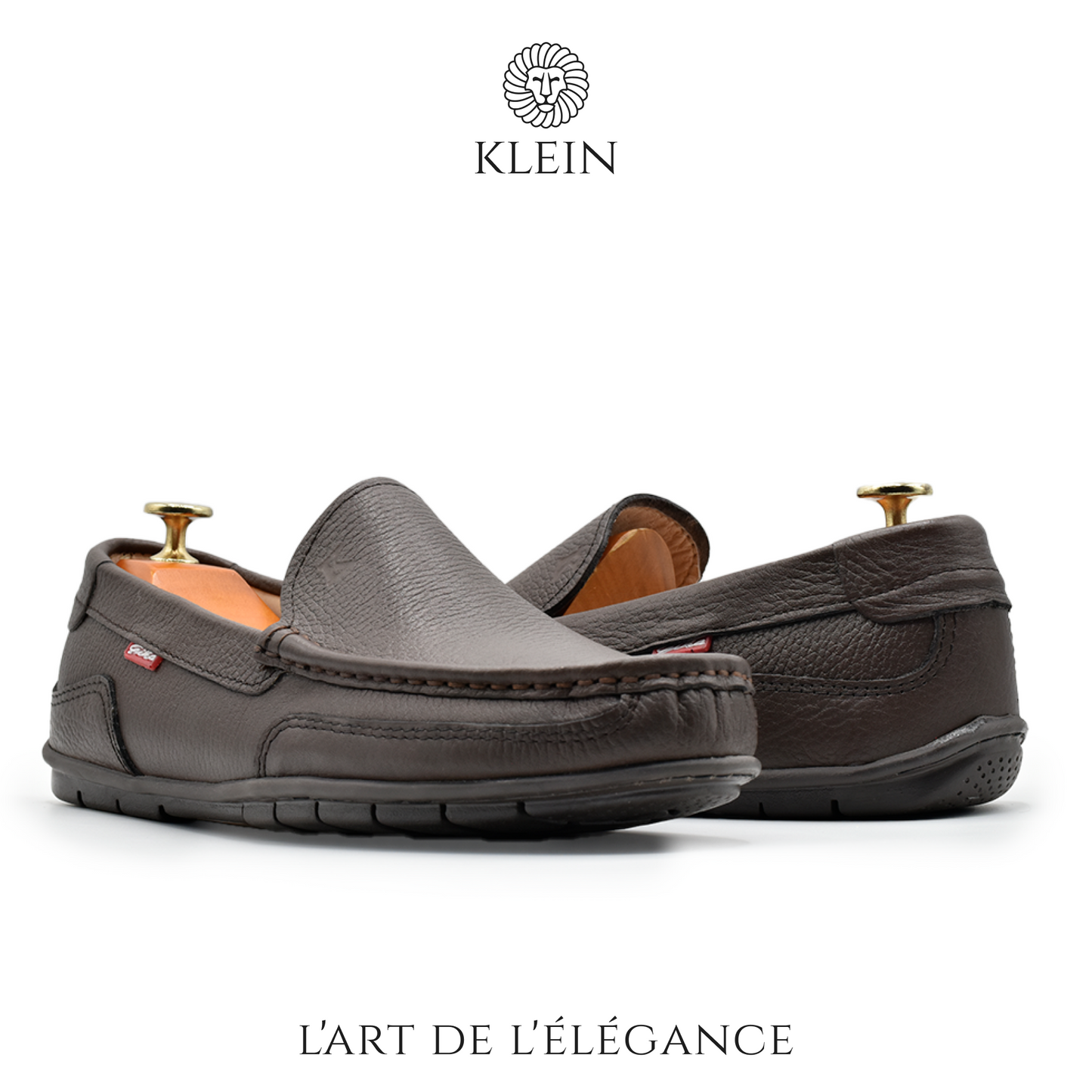MOCASSIN MONACO MARRON EN CUIR
