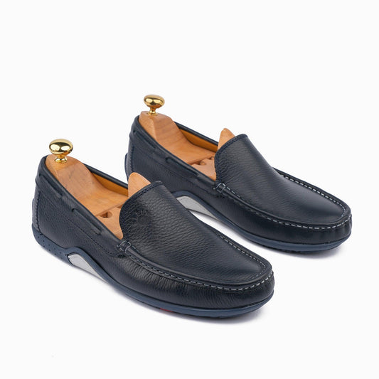 Grand Seigneur BMN Mocassin En Cuir bleu