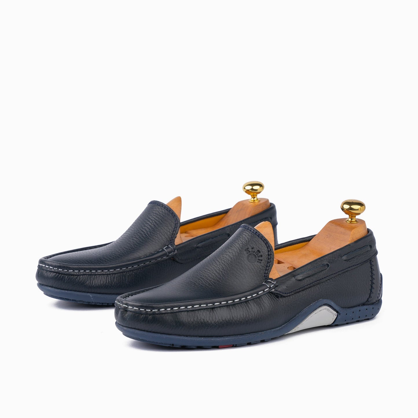 Grand Seigneur BMN Mocassin En Cuir bleu