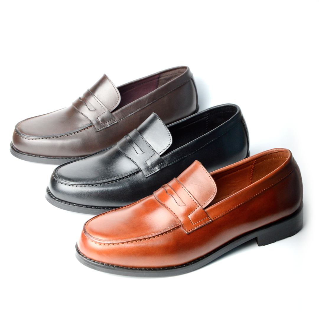 COLLEGE  CHAUSSURE CLASS EN CUIR NOIR RF:015