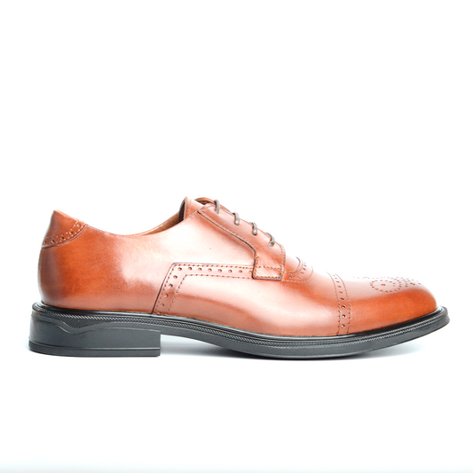 RICHELIEU CHAUSSURE CLASS EN CUIR TABAC