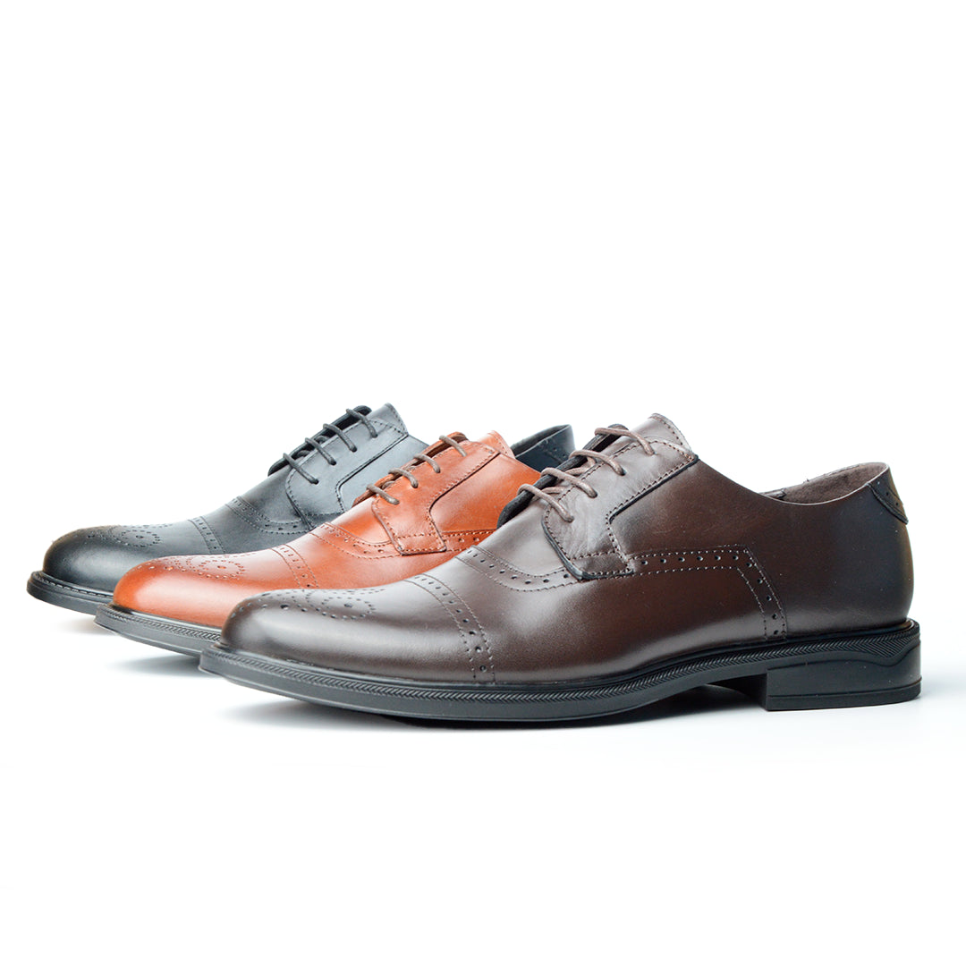 RICHELIEU CHAUSSURE CLASS EN CUIR MARRON