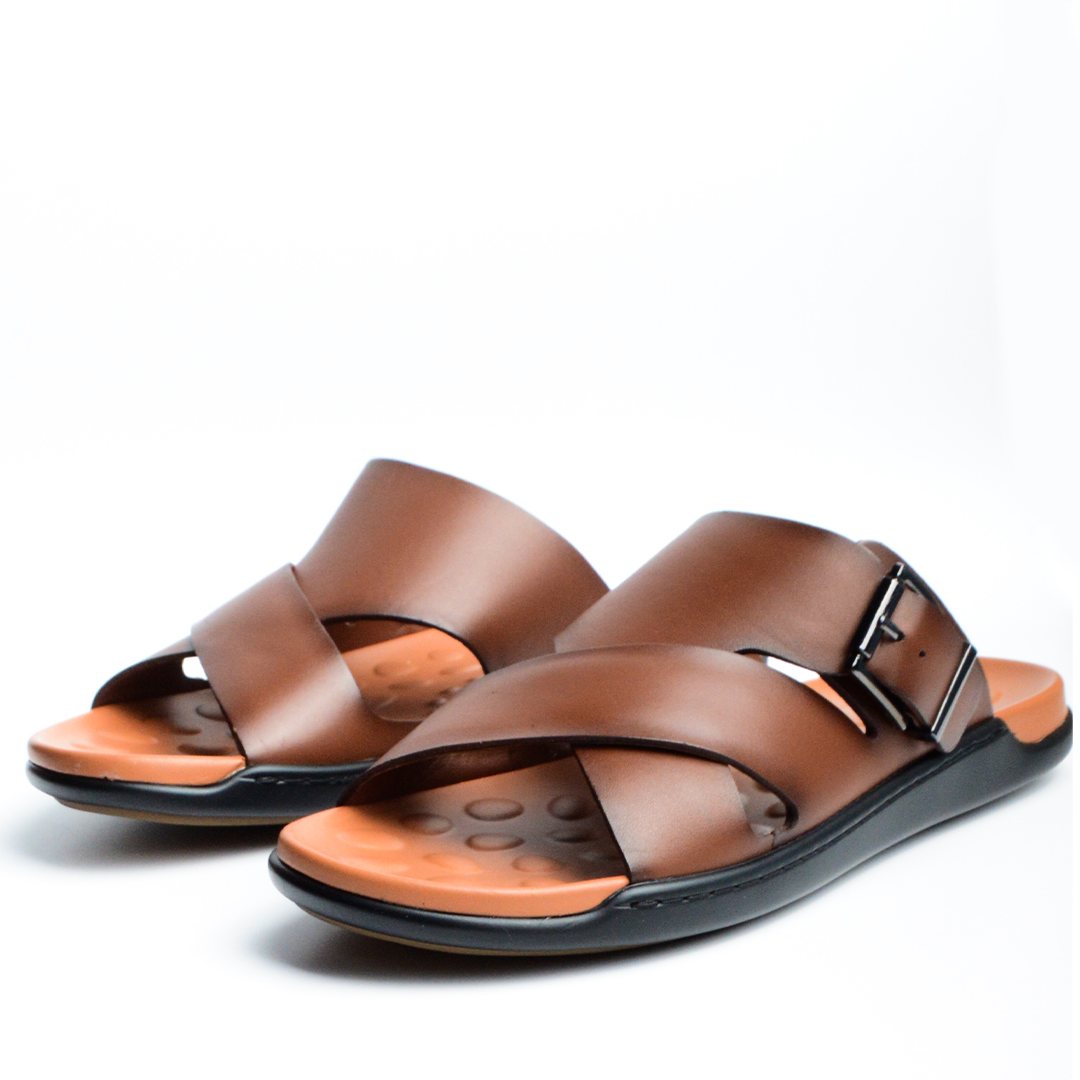 Sandale Sandro En Cuir Marron