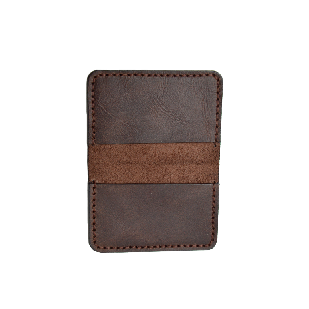 Porte-cartes marron mat