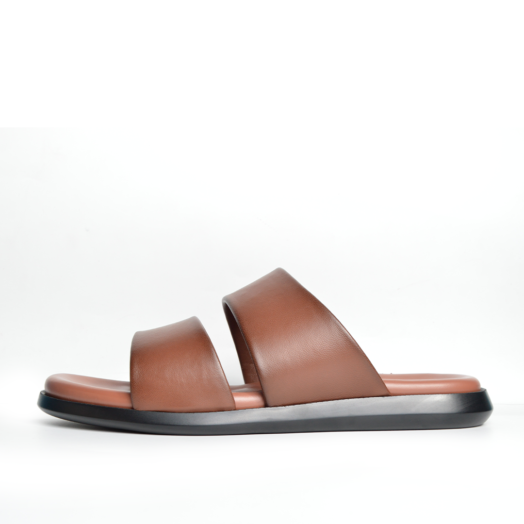 Sandale En Cuir  Rf 0012 Tabac