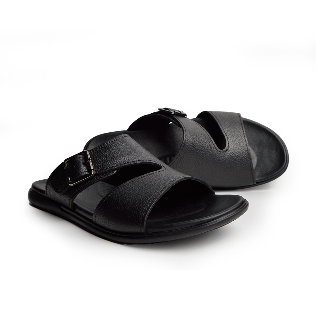 Sandale En Cuir  Rf 209 Noir