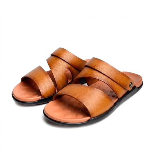 Sandale 103S En Cuir Tabac