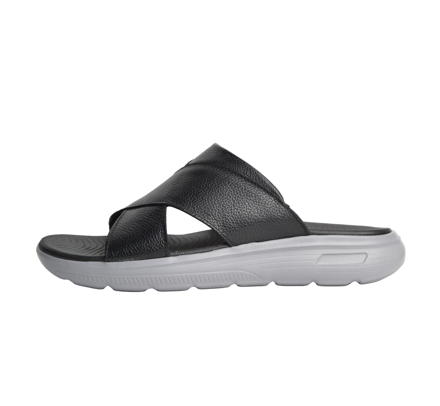 Sandale En Cuir  Rf202 Noir Eva