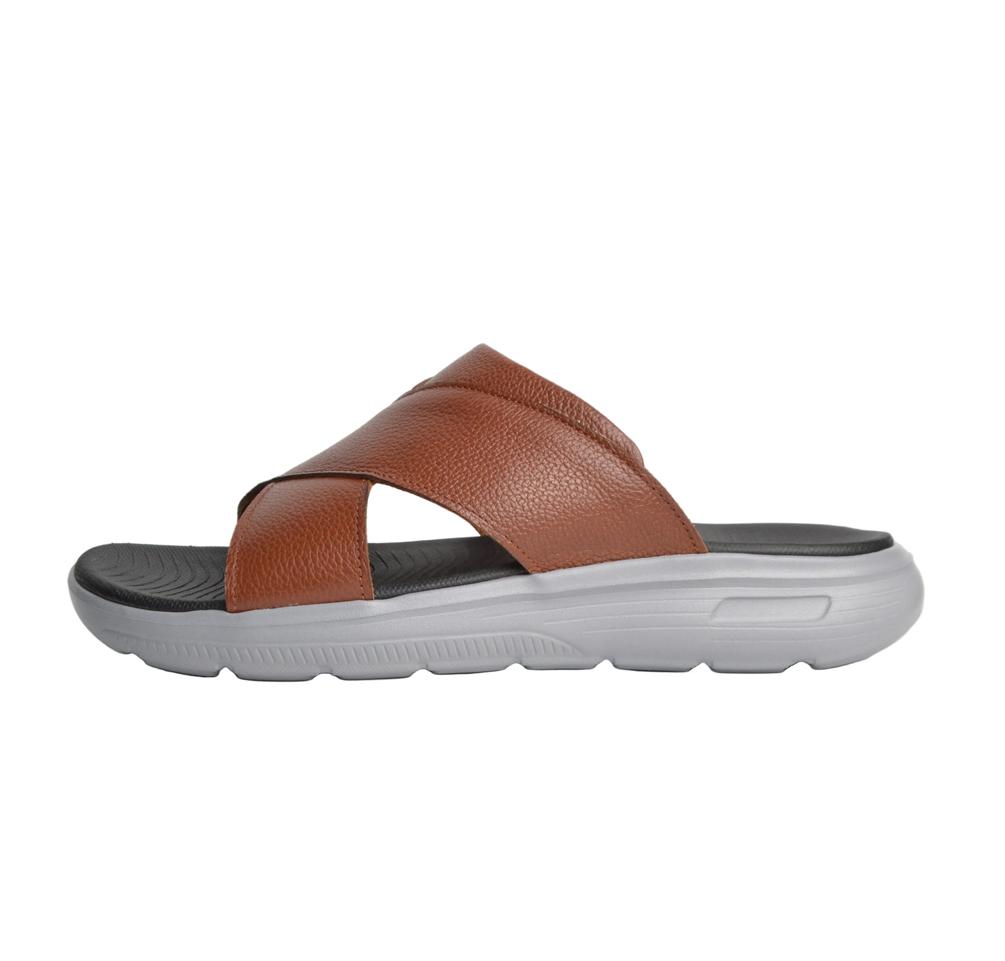 Sandale En Cuir  Rf202 Tabac Eva