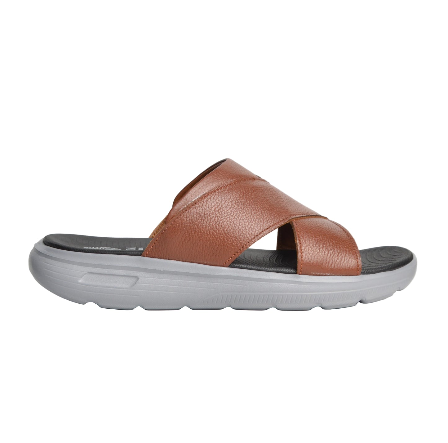 Sandale En Cuir  Rf202 Tabac Eva