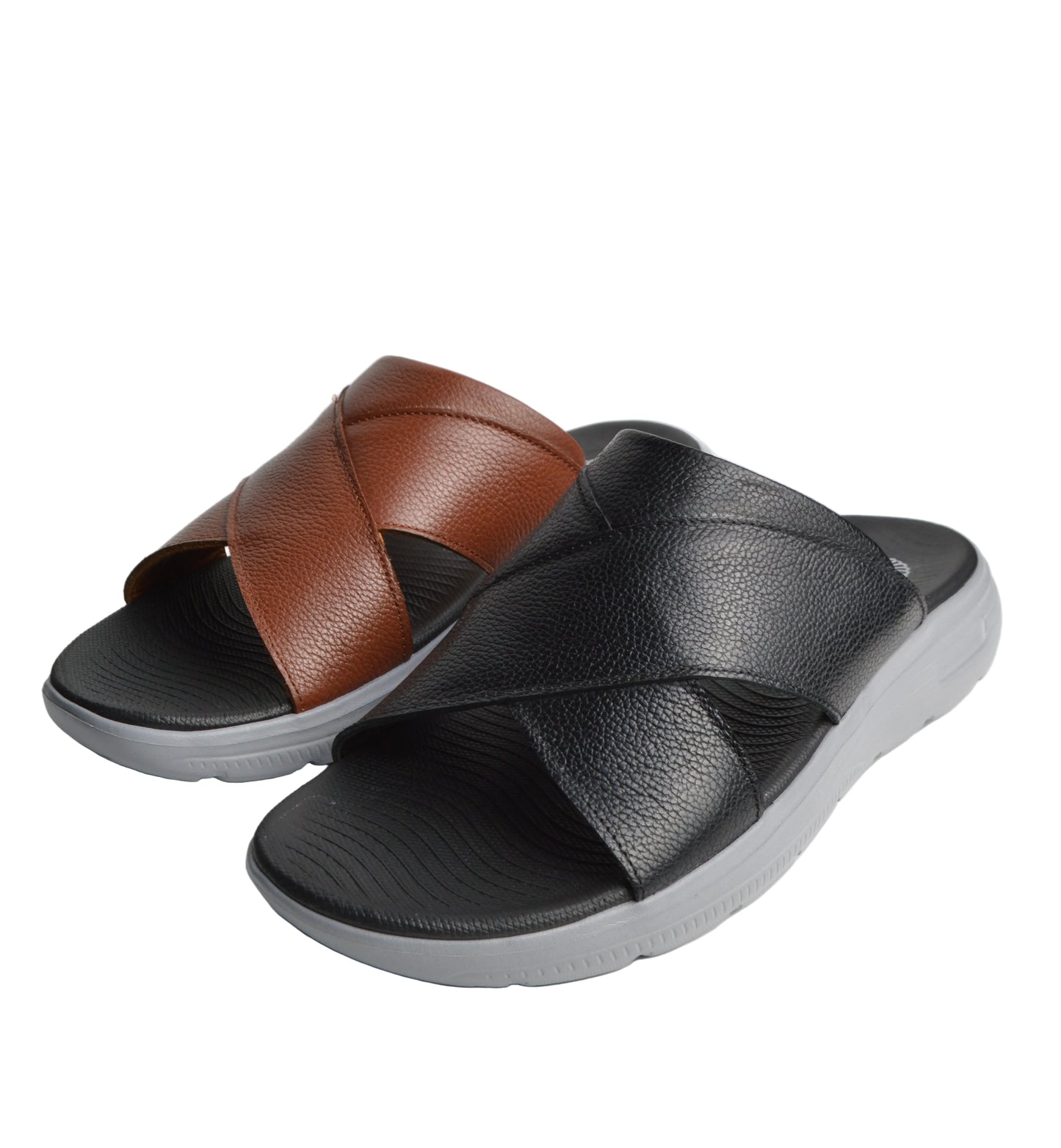 Sandale En Cuir  Rf202 Noir Eva
