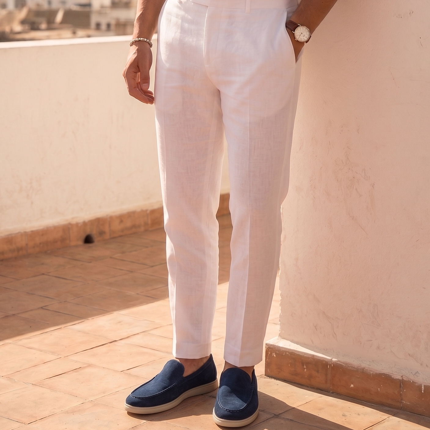 Ballerine daim Confort Bleu marine
