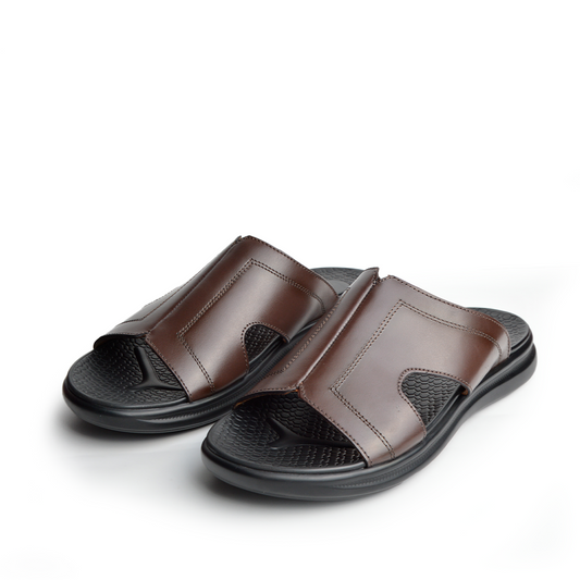 Sandale En Cuir  Rf 0215 Marron