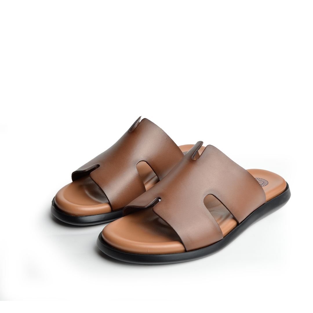 Sandale En Cuir  Rf 1012 Marron