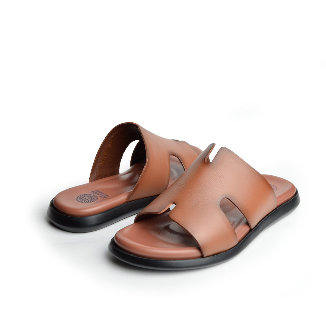 Sandale En Cuir  Rf 1012 Tabac