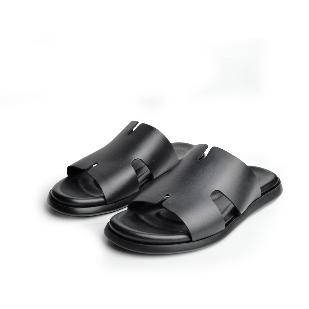 Sandale En Cuir  Rf 1012 Noir