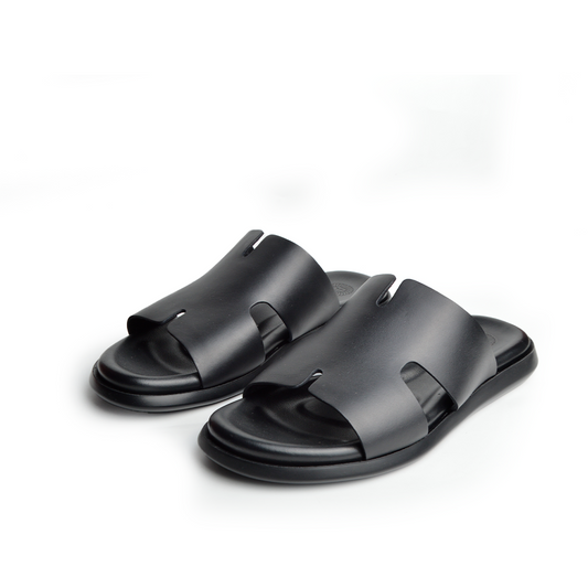 Sandale En Cuir  Rf 1012 Noir